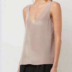 Tibi Silk Camisole V-neck 100% Silk in Size 10